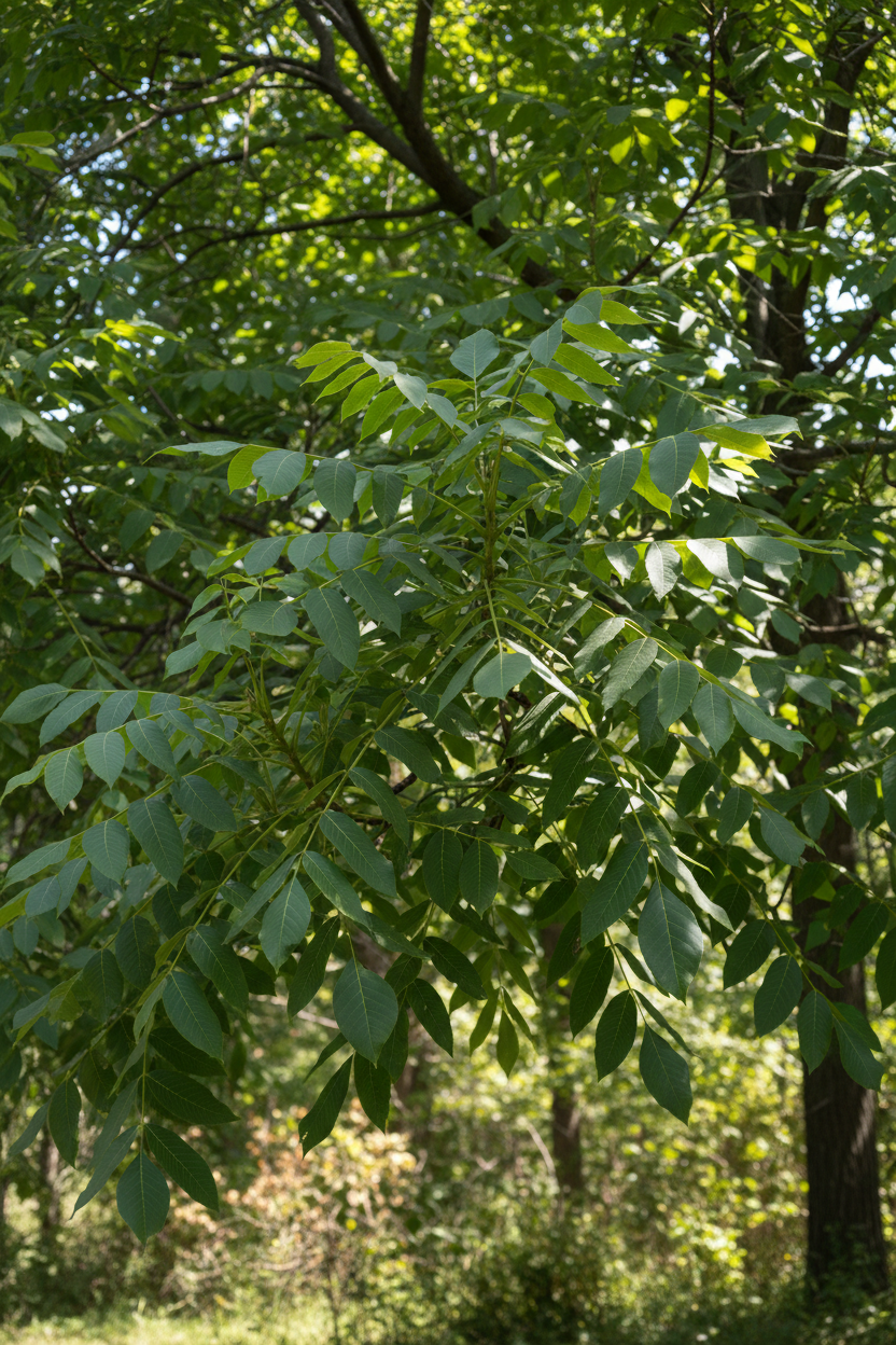 Black walnut tree plant shot