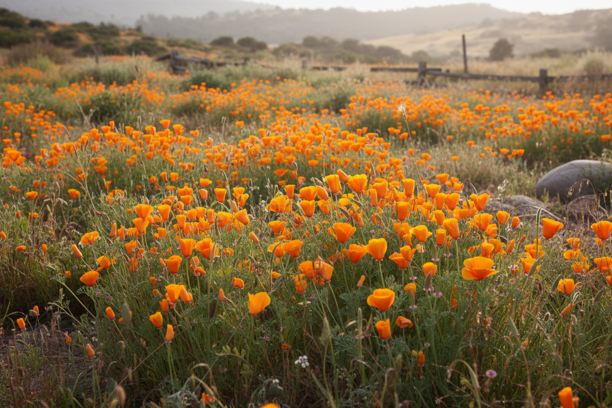 California poppy growing wild