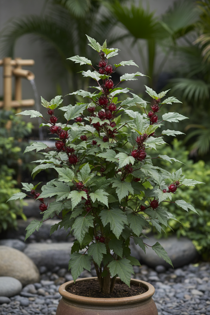 Full hibiscus plant