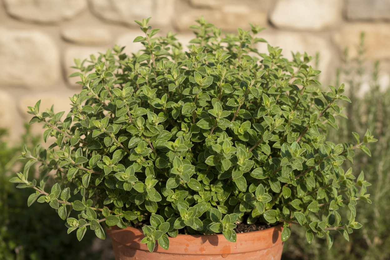 Greek oregano plant