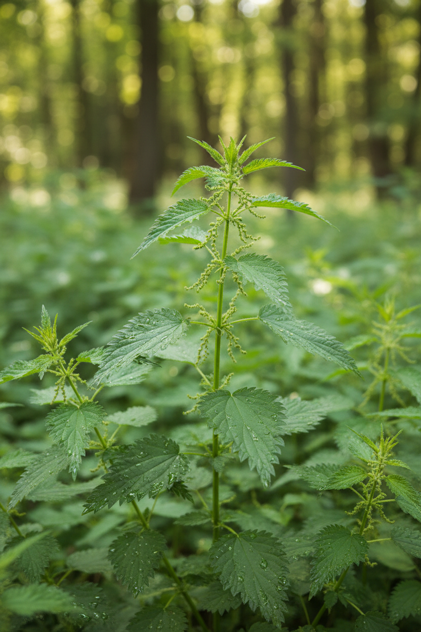 Nettle plant growing outdoors
