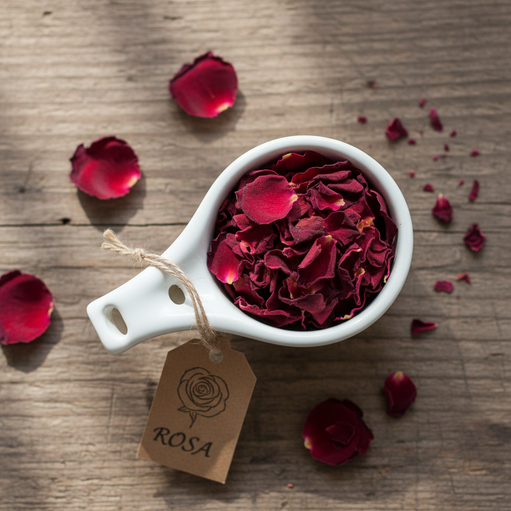 Rose Petals Flat Lay